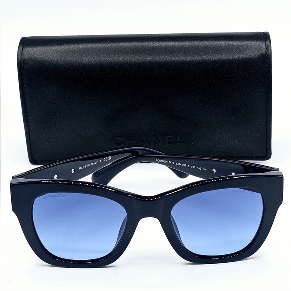 Chanel Square Sunglasses CH5478 1643/S2 featuring a Blue frame with Blue… - Picture 8 of 16